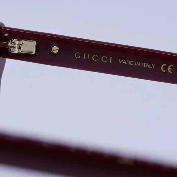 Gucci GG1831O 007 Eyeglasses Burgundy 51mm Square Frame